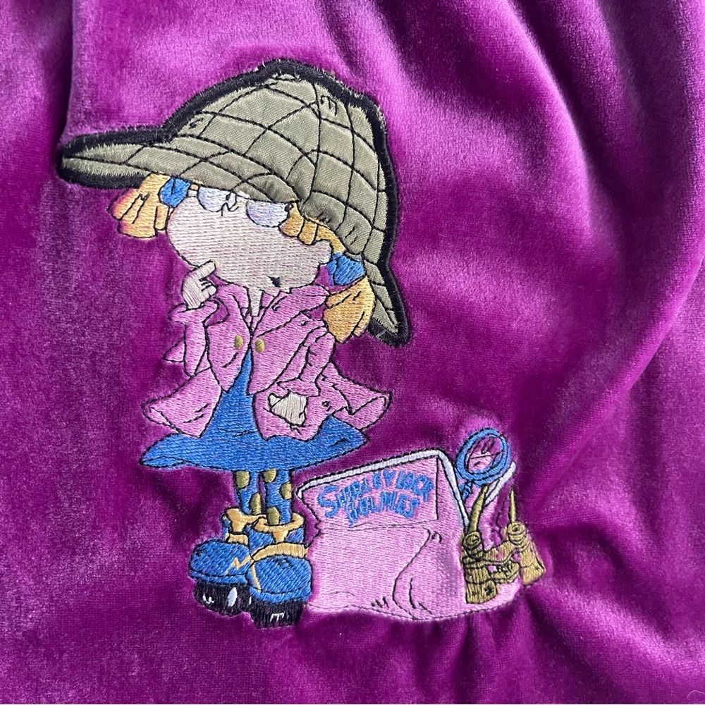 Vintage Nickelodeon Rugrats Angelica Embroidered Velour Girls 6x Tunic Top - Picture 3 of 8